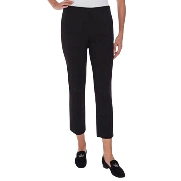 Mario Serrani Black Trousers Made in Italy Size 8 Dress Pants Minimalist Basic - Picture 1 of 4